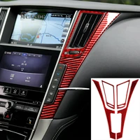 3 red carbon fiber center console interior trim set for infiniti q50 q60 2014 20