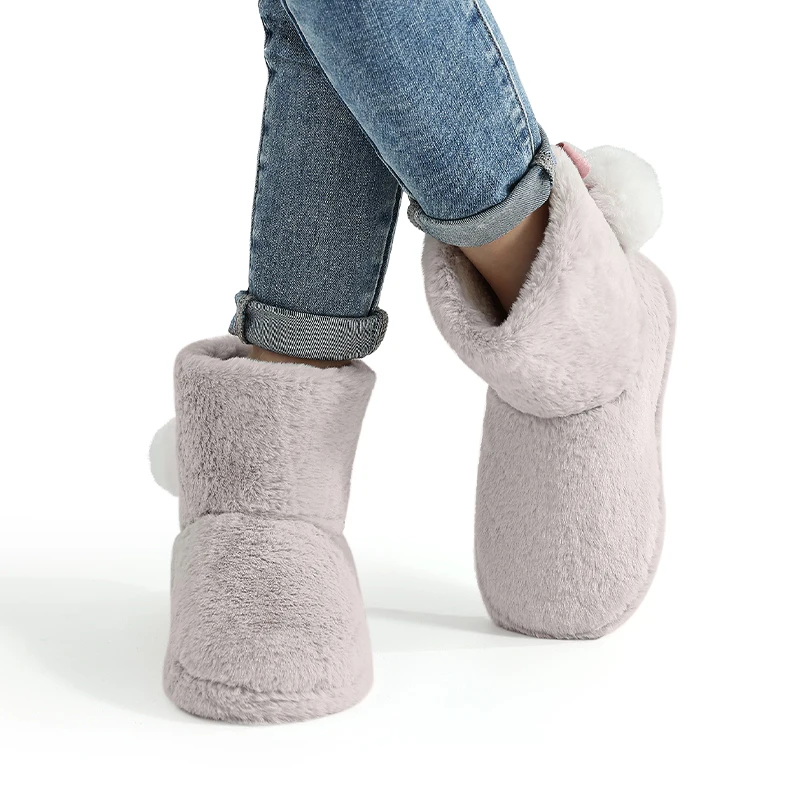 Женские зимние теплые ботинки Comwarm Нескользящие удобные женские мягкие плюшевые