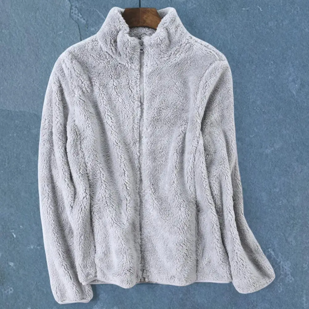 

Women Winter Coat Stand Collar Winter Coat Zip Up Long Sleeves Women Coat