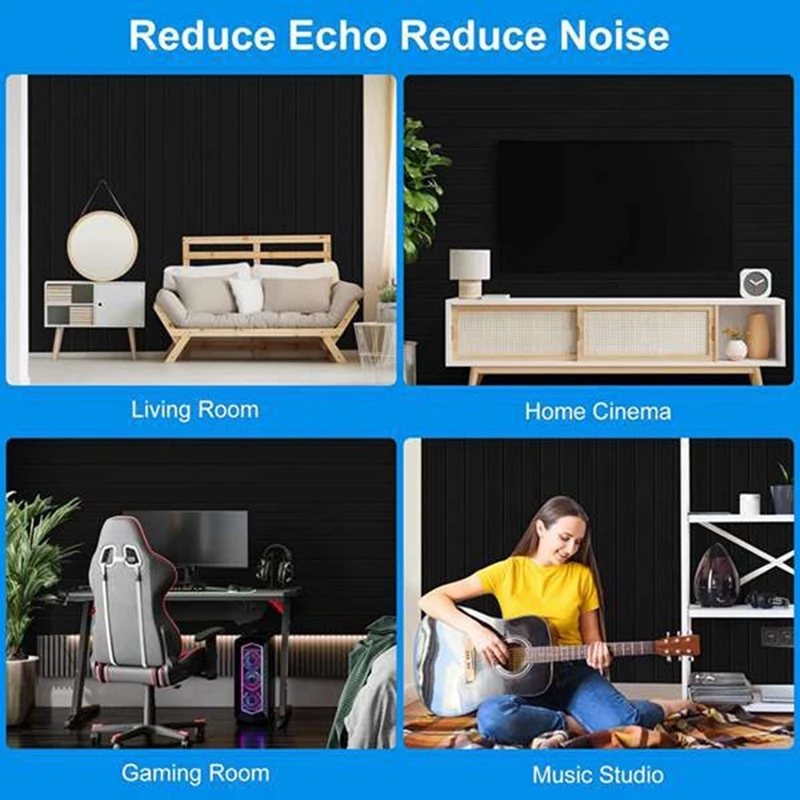 12 шт./упаковка самоклеящиеся акустические панели звукостойкие пенопластовые