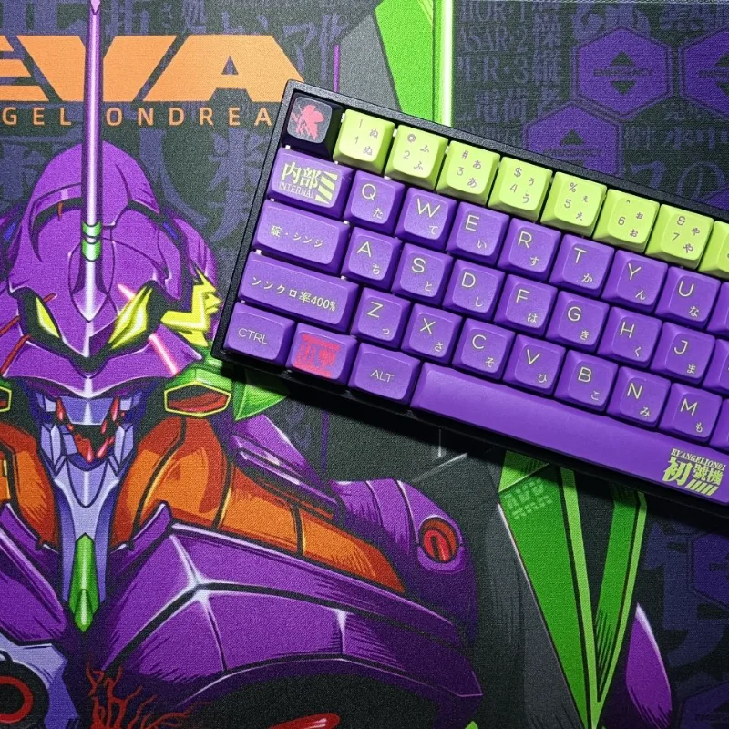 

120 Key EVANGELION-01 Keycap Five-sided PBT Sublimation XDA Profile High Mechanical Keyboard Keycap Cross Axis Cherry MX Switch