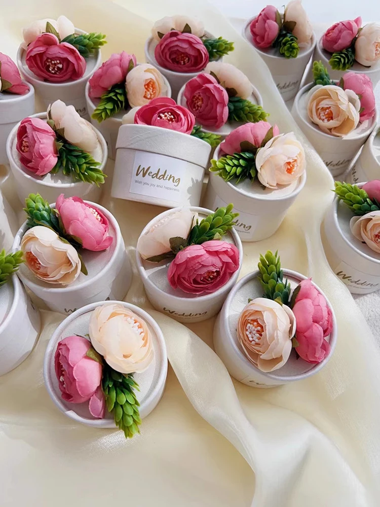 Бумажные пакеты с цветочными цилиндрами Высококачественная Подарочная коробка