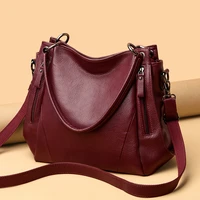 exquisite leather womens bag handbag new european and american style cow leather bag fashion lychee pattern shoulder bag