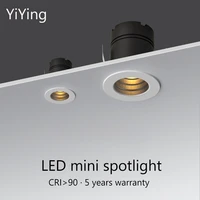 yiying led mini spotlight recessed round 3w 7w 10w spot lights white cob small foco for wine cabinet exhibition cloakroom home