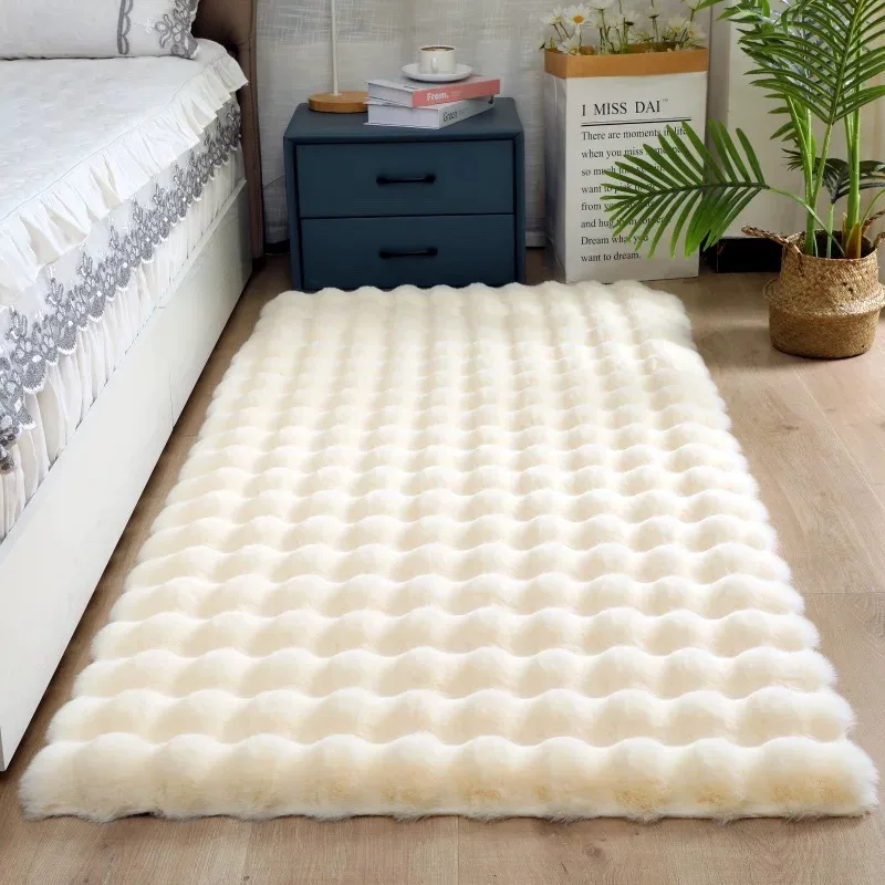 Плюшевый флисовый коврик с пузырьками для гостиной пушистая мягкая подушка
