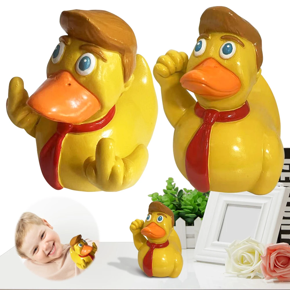 Кукла Дональда Трампа с желтой уткой забавные автомобильные украшения утка на