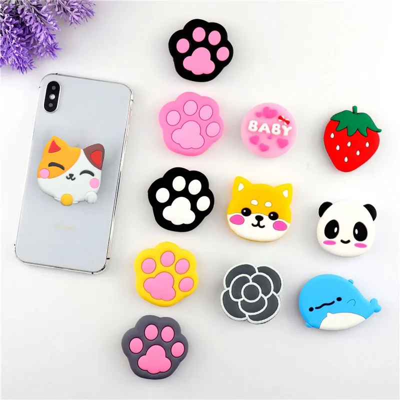 

New Cartoon Cute Cat Stand Phone Holder Mobile Phone Stand Socket Mobile Phone Accessories Expanding Stand Phone Girp