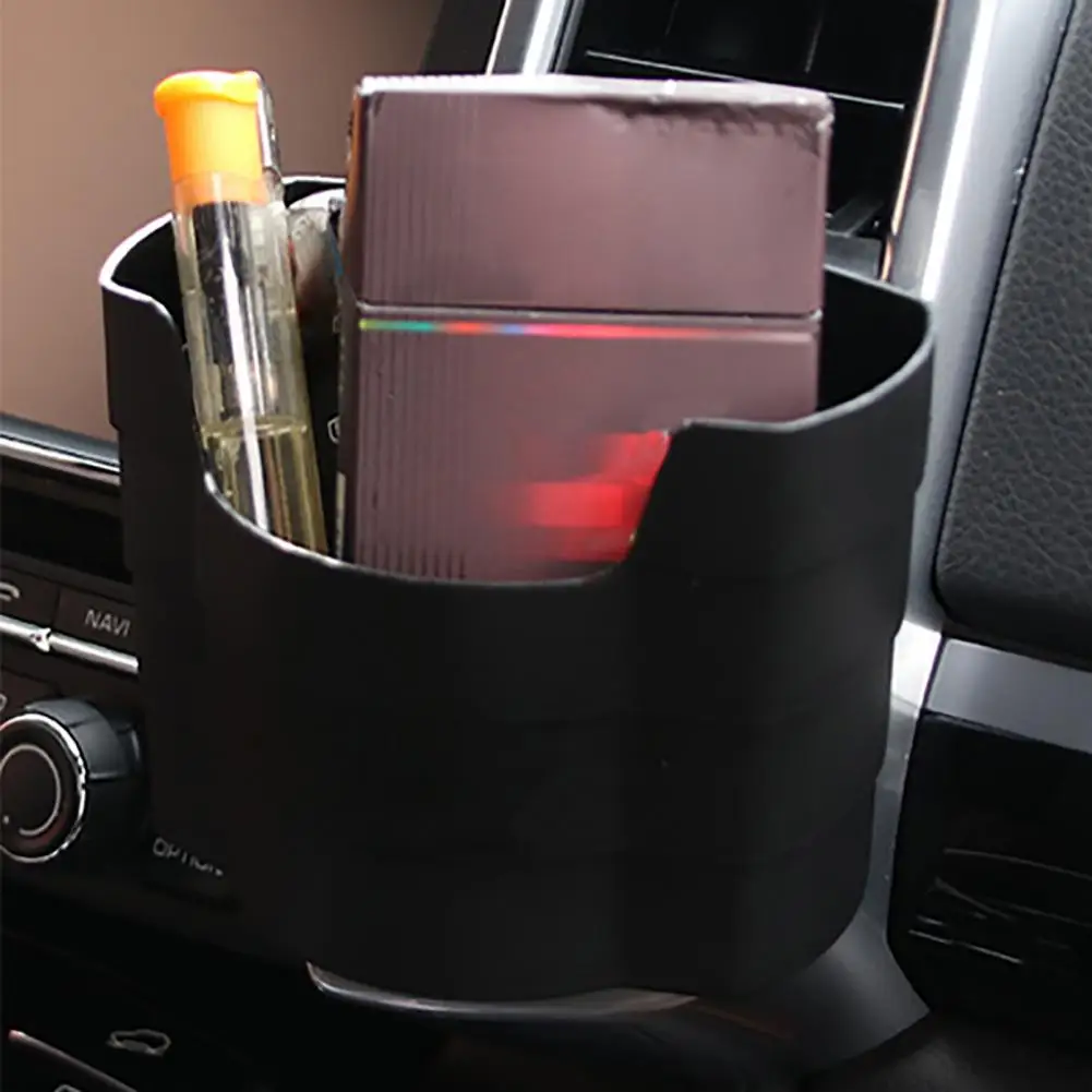 

Heavy-duty Car Storage Box Car Cup Holder with Phone Clip-on Case Air Vent Mount Capacity Storage Box for Soft Drinks Water