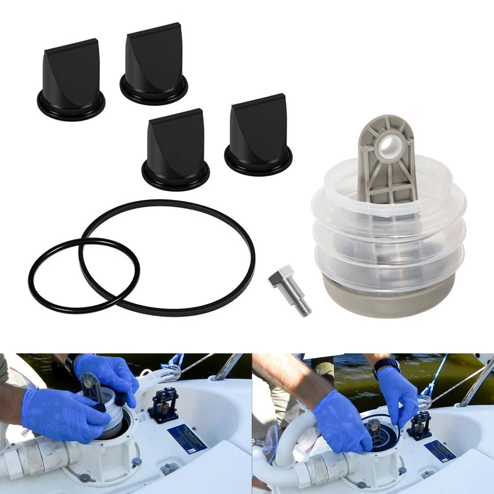 

385230980 Pump Bellows Kit Replace For Dometic S, T, J, VHT, And VG Series 4x 1-1/2'' Duckbill Valve Kit+Bellows Pump & Bolts