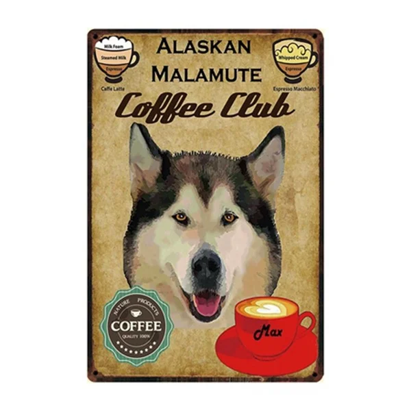 

Dog And Cat Bulldog Golden Dachshund Metal Sign Tin Poster Home Decor Bar Wall Art Painting 20*30 CM Size Dy56