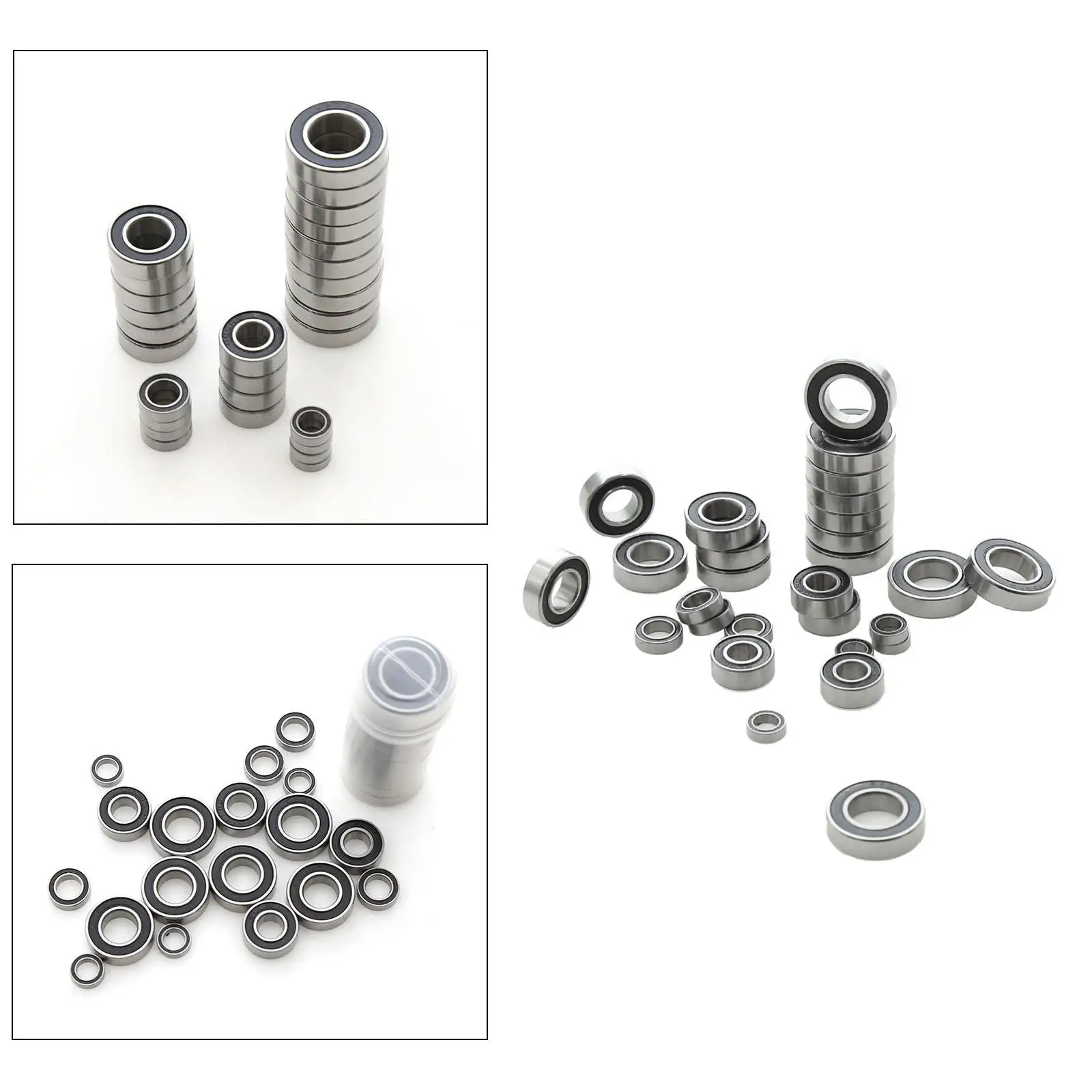 

28 Pieces Miniature Ball Bearings Kit Full Car Bearing Rubber Sealed for Sledge 1:8 4WD Hobby Electric RC Truggy Upgrades