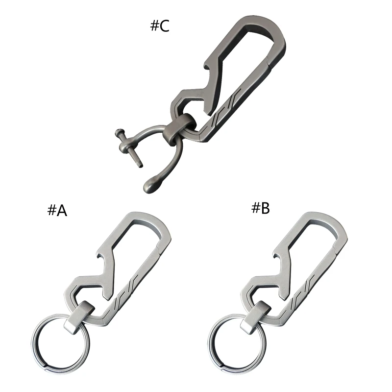 

Брелок из титанового сплава с кольцом для ключей, карабин для автомобильных ключей, брелок для ключей