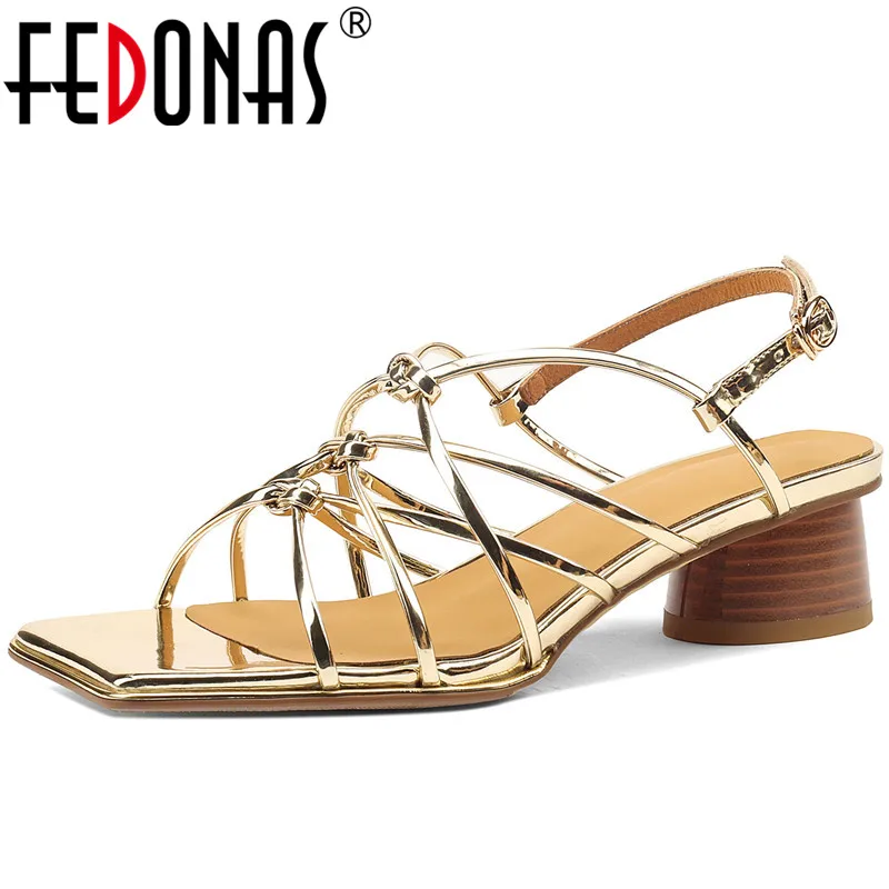 

FEDONAS Fashion Sexy Women Sandals Rome Style Cross-Tied Pumps Party Office Ladies Casual Genuine Leather Gladiator Shoes Woman