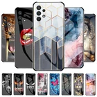 Чехол из закаленного стекла для Samsung A32, чехол для Samsung A52, A51, A50, A12, A71, A21S, A52S, A22, A13, A53, чехол для Galaxy A 12, 4G, 32, стеклянный бампер