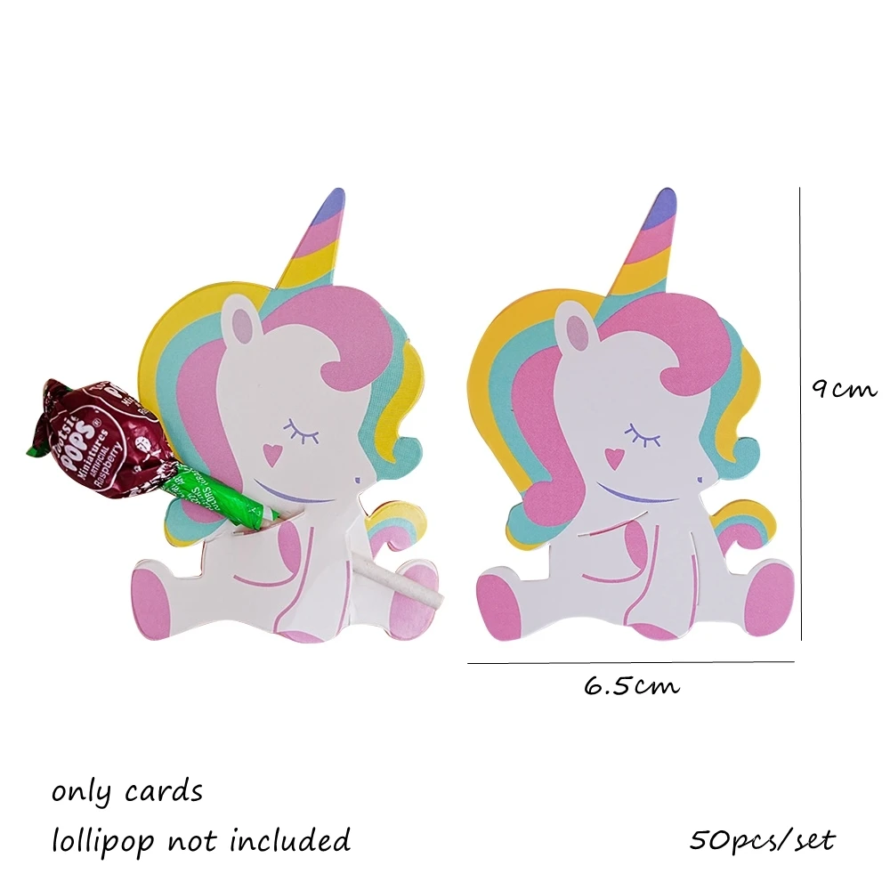 

Набор картонных карт с единорогом Tissy 50 шт