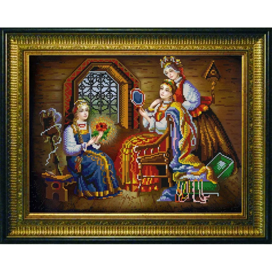 Рисунок на ткани (Бисер) КОНЁК арт. 9829 Три девицы 29х39 см |