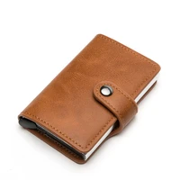 new carbon fiber rfid blocking mens credit card holder leather bank card wallet case cardholder protection purse for women