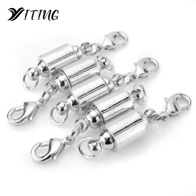 

5Pcs Metal Strong Magnetic Clasps With Lobster Clasp For Making Necklaces Bracelets Buckles DIY Jewelry Findings Accessories