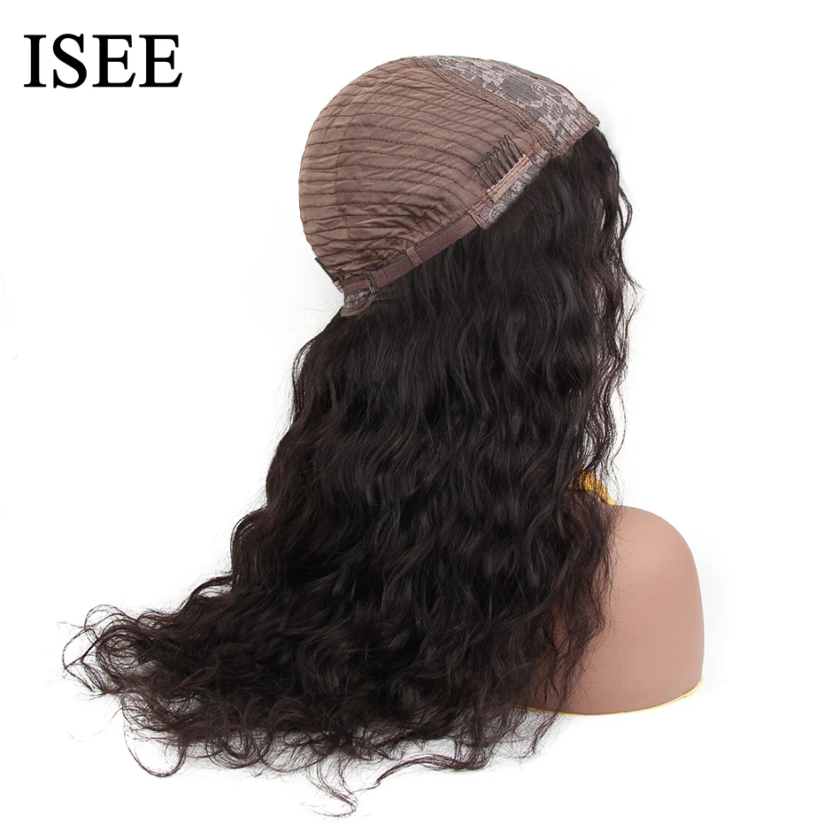 ISEE HAIR Loose Deep Wave Wig U Part Human Hair Wigs 180% Loose Wave Wig Glueless Machine Made Wigs Deep Wave Human Hair Wig enlarge