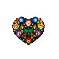 10pcslot large love heart flowers embroidery patch stage dance bag clothing decoration craft diy applique