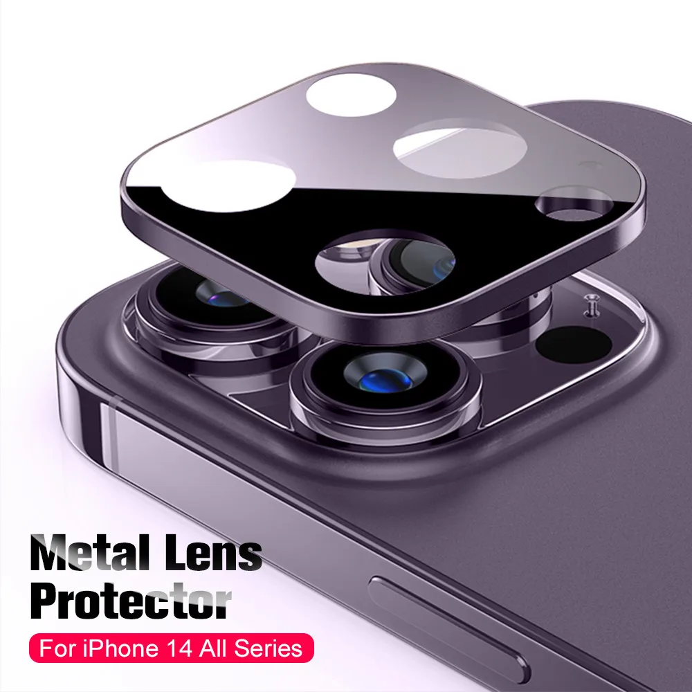 

3D изогнутая задняя металлическая камера протектор для Iphone 14 Pro Max чехол закаленное стекло на Iphone14 ProMax 14 Plus 14Pro Крышка объектива Кольцо