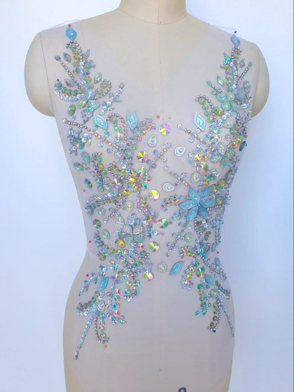 Серебряные бусины ручной работы 30x55 см блестки разразразы искусственная