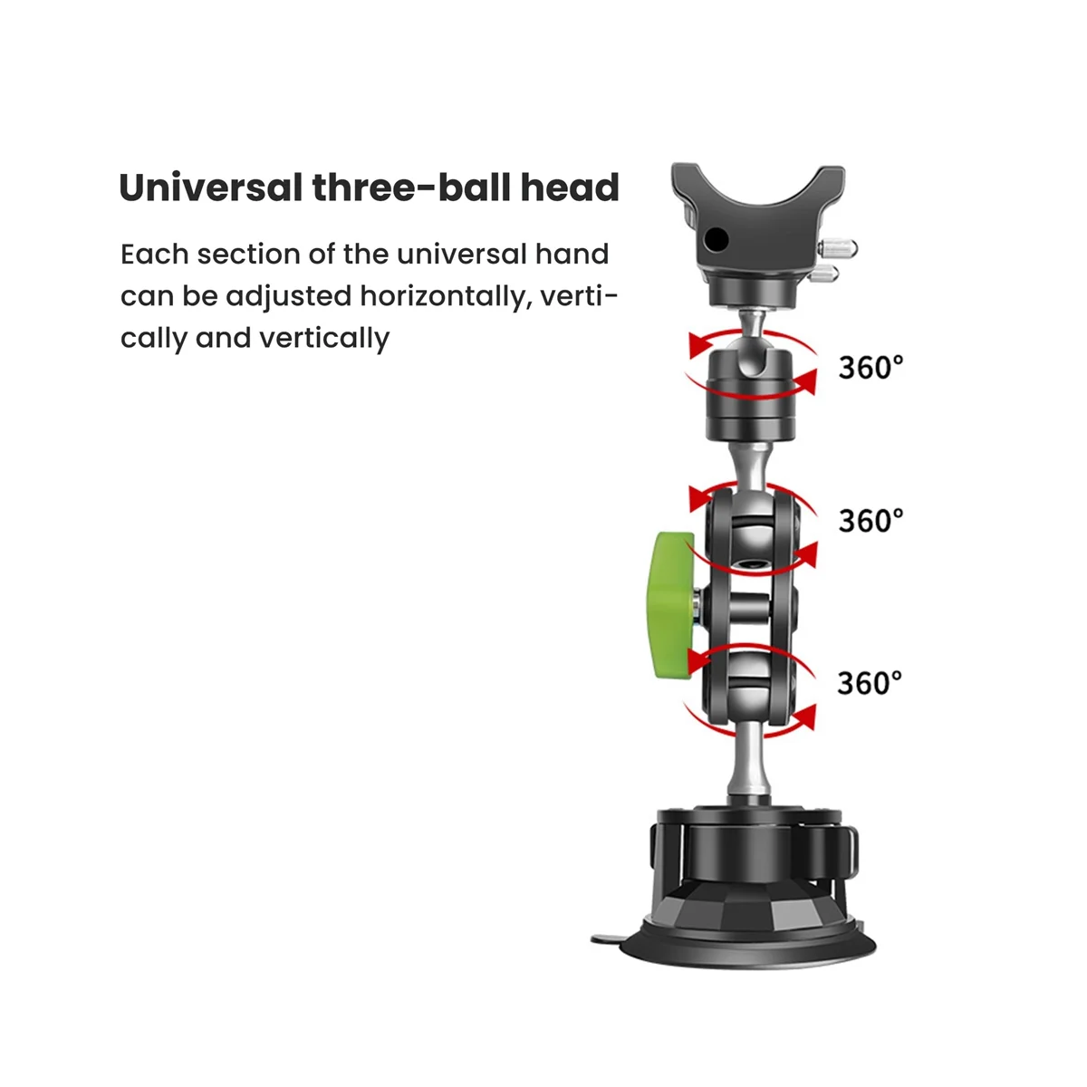 

LanParte New Phone Holder Car Phone Holder Stabilizer Phone Selfie Stick 360° Rotating Bracket