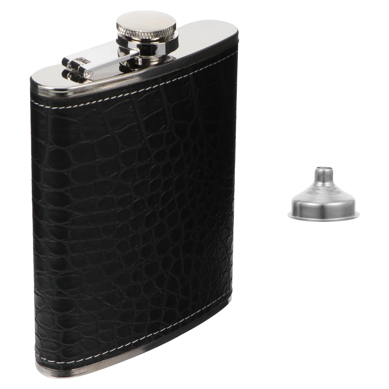 

Flask Pocket Hip Steel Stainless Metal Vintage Bottle Whiskey Flasks Brown Black Drinking Men Portable Flat Sports