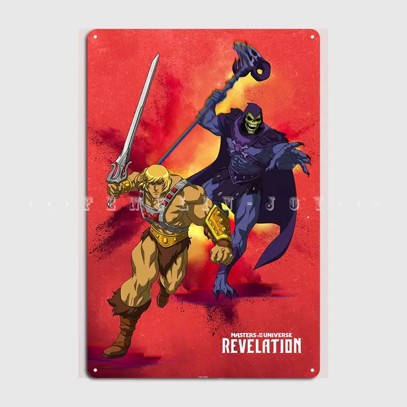 

He Man And Skeletor Metal Sign Cinema Kitchen Wall Funny Painting Décor Tin Sign Posters