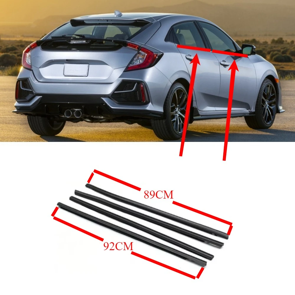 

4 шт. 72950-TGGA01 резиновый комплект оконного стекла для Civic Hatchback, уплотнительная накладка на окно 2017-2021 72910-TGG-A01