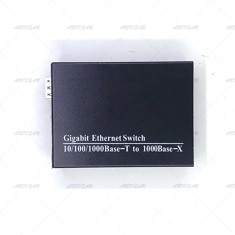 Волоконный медиаконвертер SFP om RJ45 гигабитный 2*10/100/1000 м Ethernet преобразователь