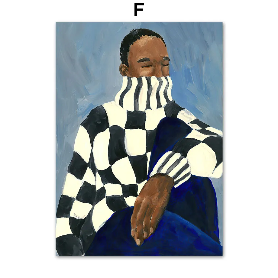 

Абстрактная картина с девушкой, современная печать на холсте