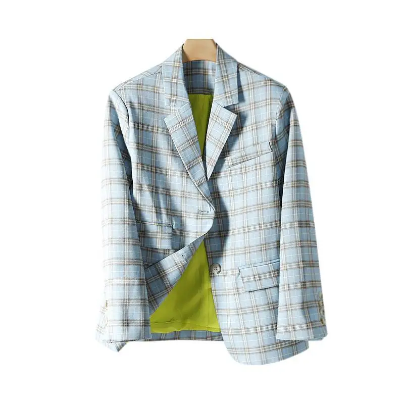 Женский клетчатый костюм в Корейском стиле