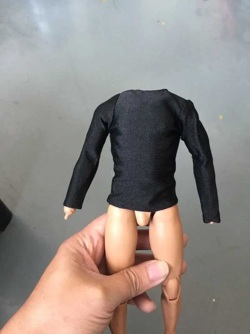 

1:6 Stretch Long Sleeve Round Neck T-shirt Model for 12" Action Doll Toys