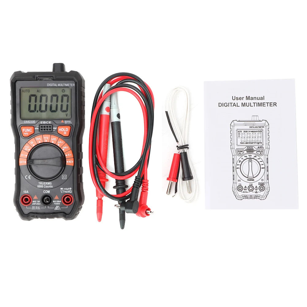 

UYIGAO UA9233E Portable Handheld Digital Clamp Meter Multimeter Tester Multimeter Multimeter Multimeter Multimeter