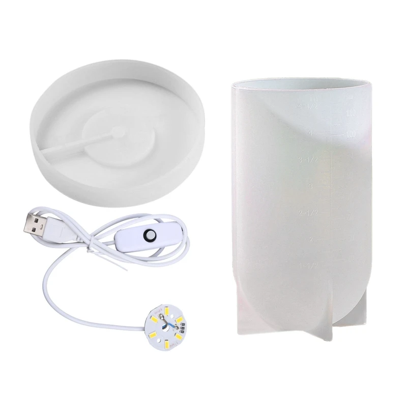 

Искусственная смола, силиконовые формы, цилиндрическая Фотополимерная форма для самостоятельного украшения, настольная лампа, настольные ...