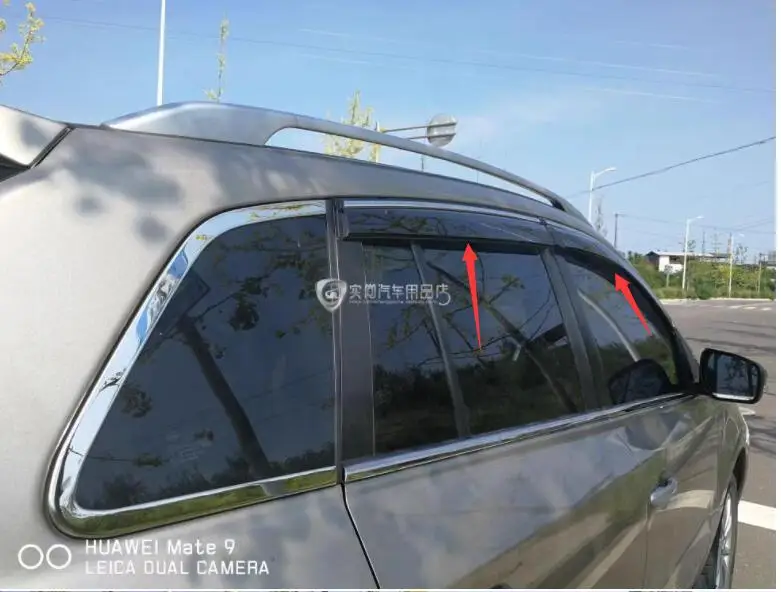 Оконный козырек для Renault Koleos 2009 2012 ветрозащитный экран с хромированной отделкой в