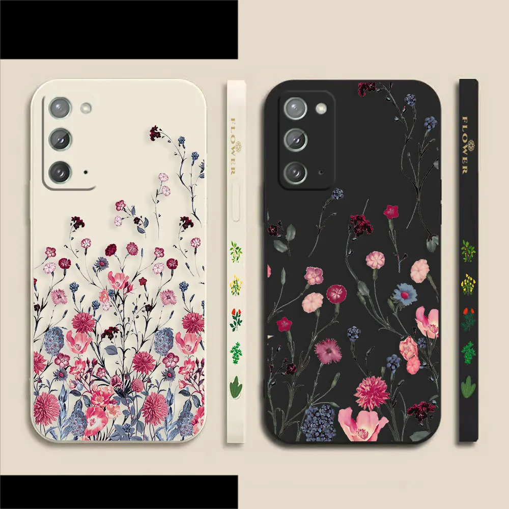 

Leaves Flower Plants Case For Samsung A50 A30 A20S A10S A10 A14 Note 20 10 9 M32 M22 M32 A20 Pro Plus Lite Ultra 4G 5G Case