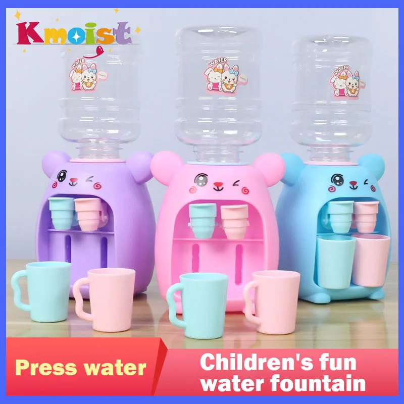 

Mini Water Dispenser Drinking Water Hand Press Water Bottle Pump Cooler Lifelike Cute Children Cosplsy Props Home Baby Toys Gift