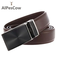 100 alps cowhide ratchet belt for jeans business 3 0cm width high quality male waistband formal luxury automatic buckle casual