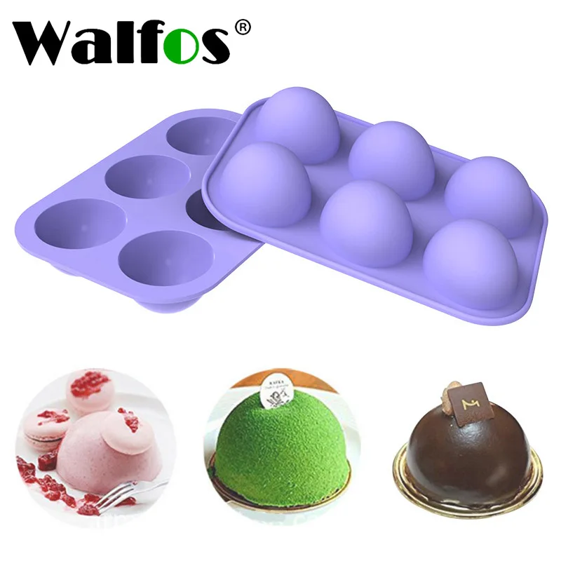 

Walfos силиконовая форма для выпечки в форме цветка Аксессуары для выпечки круглый шар мусс формы силиконовая форма для выпечки дома Кухня сах...
