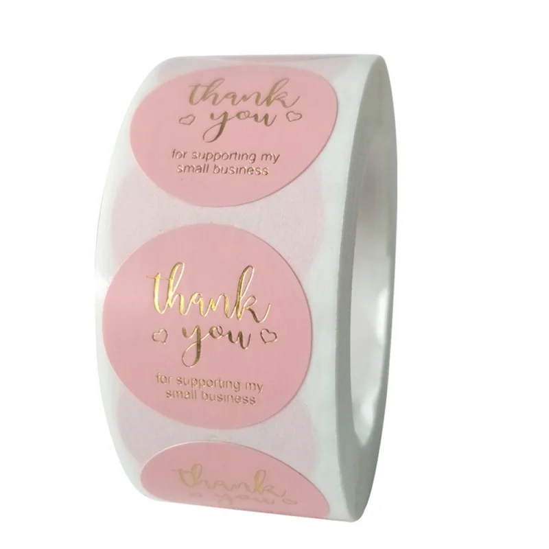 

100-500 шт., наклейки с надписью «Thank You»