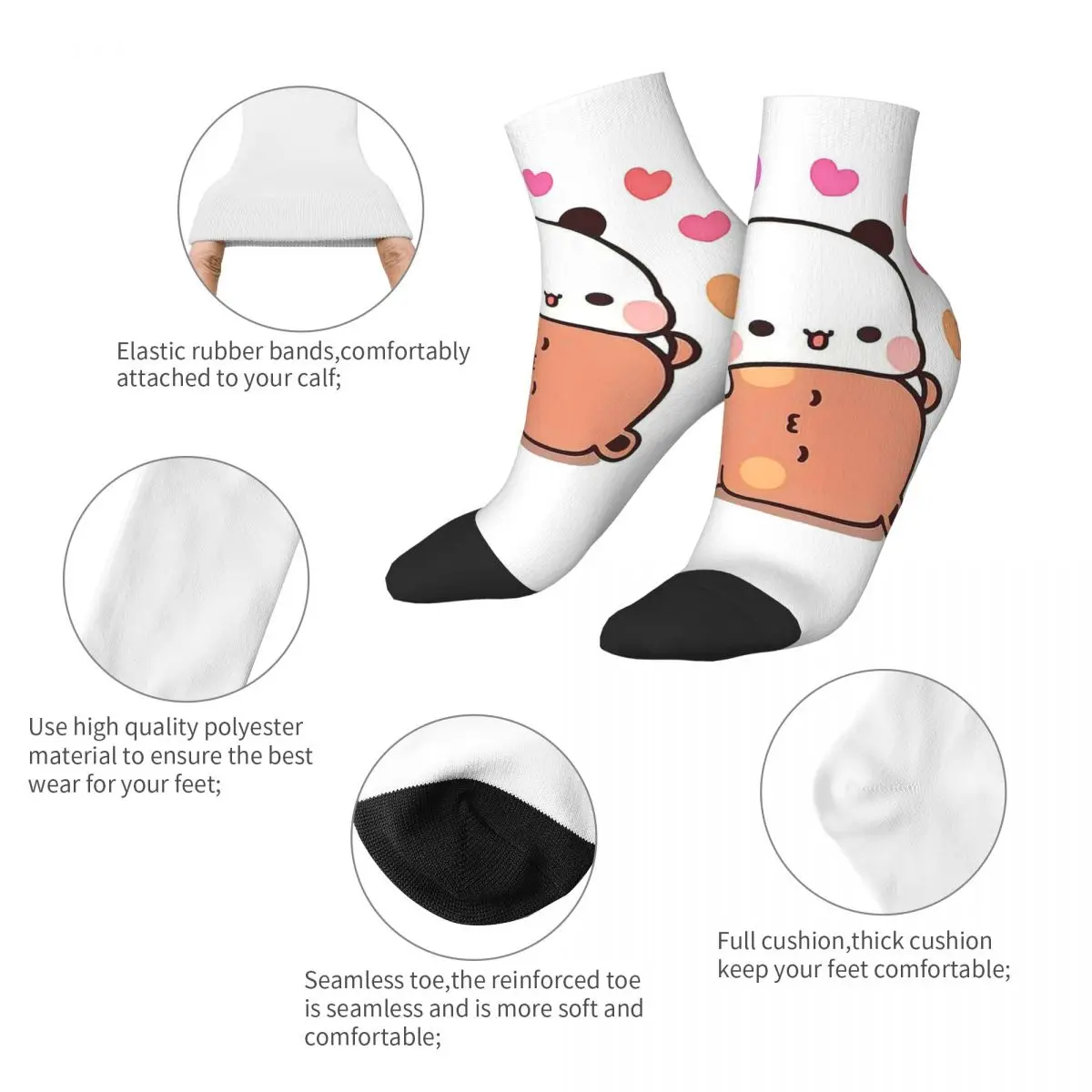 Носки с воздушными шарами персикового цвета и гома Бубу Дуду супер мягкие чулки в