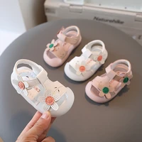 2022 new baby sandals closed toe 1 2 years old soft bottom non slip toddler shoes little princess girls shoes babys shoes