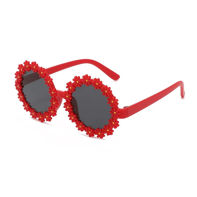 

2022 New Cute Children Sunglasses Sun Flower Shape Sunglasses Retro Round Sun Glasses For Kids Lovely Baby Outdoor UV400 Eyewear