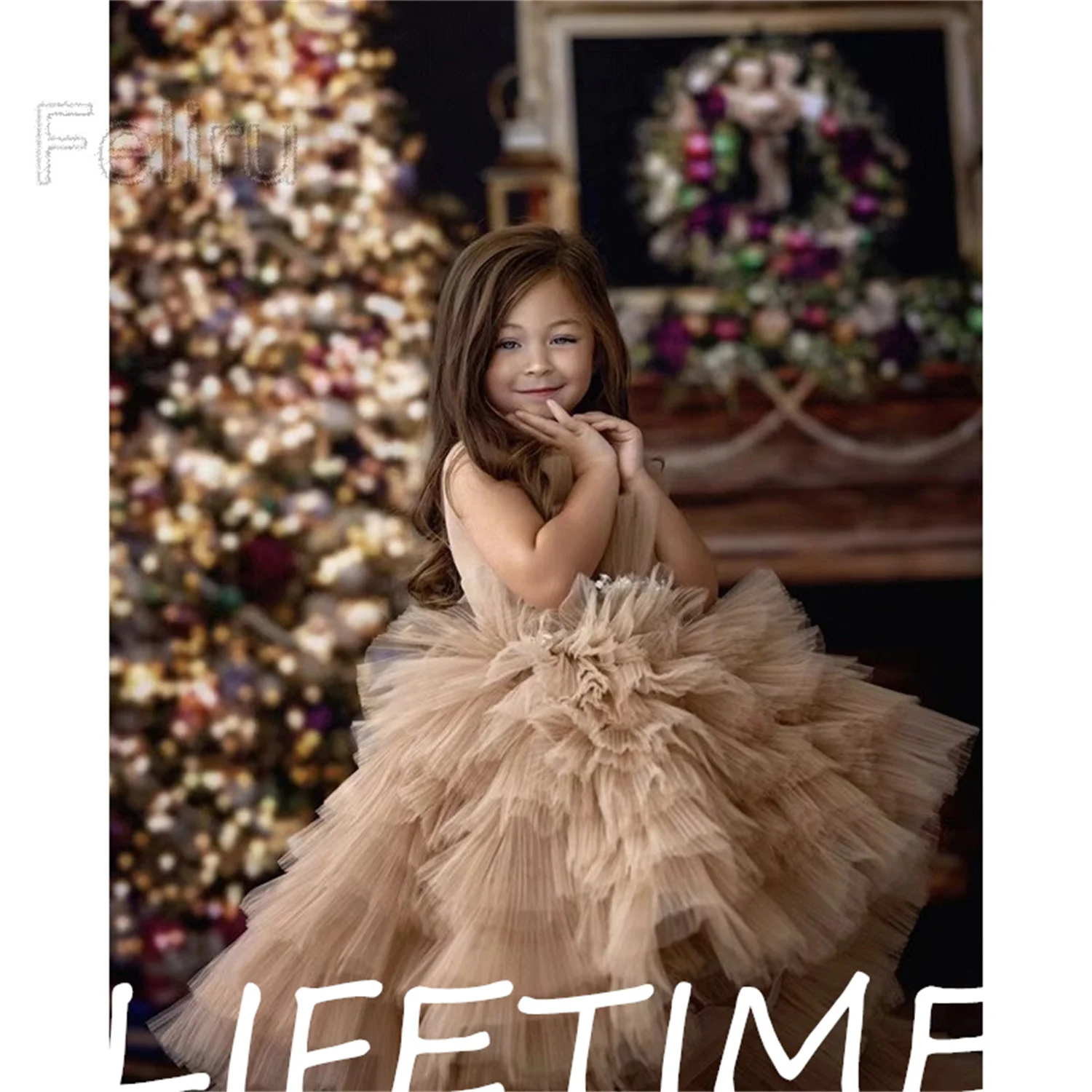 

Потрясающие тюлевые платья с цветами для девочек на свадьбу, многоярусные трапециевидные платья для выпускного вечера Hi-Lo, платье для первого общения