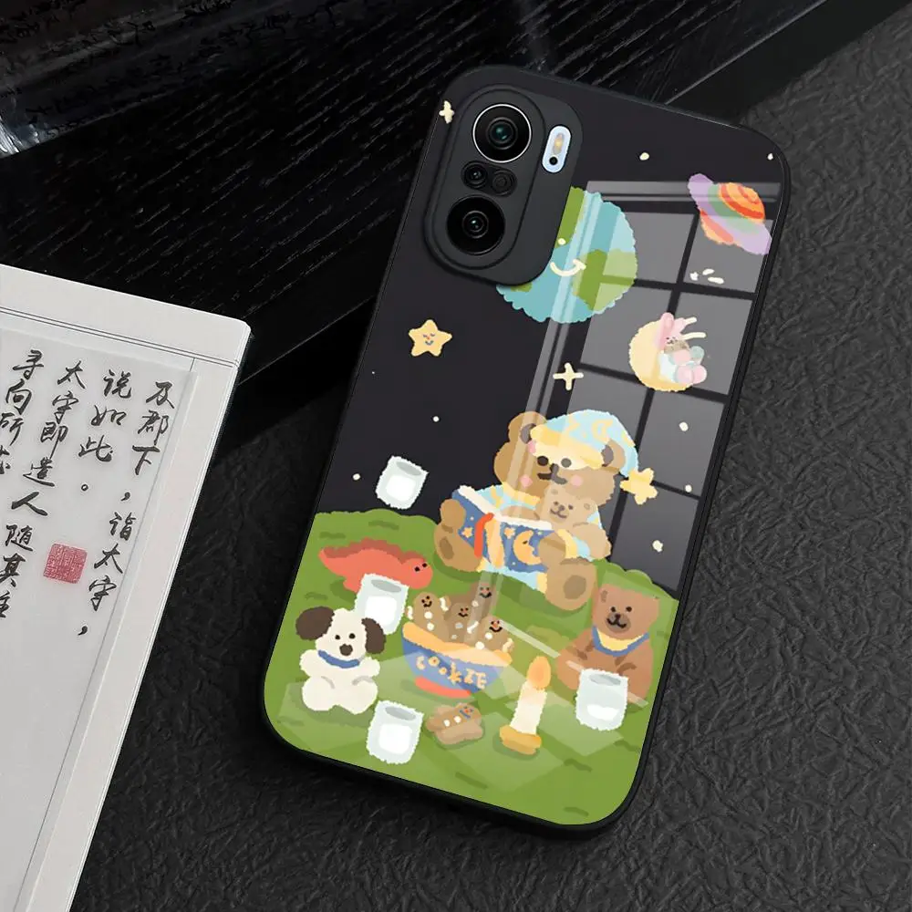 Корейский милый чехол для телефона Koala Dinotaeng Xiaomi 14 Lite 12 Pro 11t 13 POCO M6 M5 X6 X5 X3 NFC F5 F6 Glass