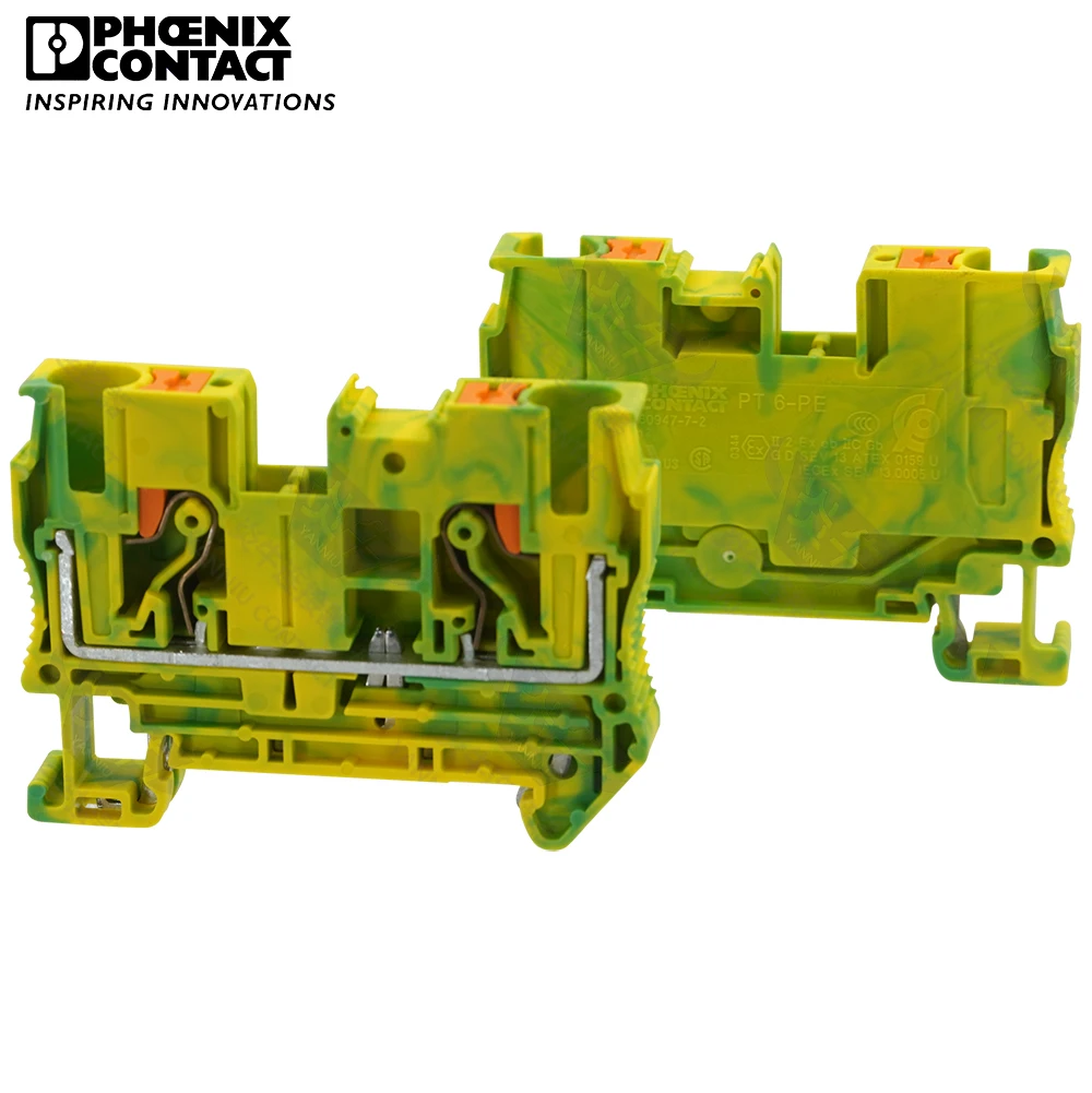 Phoenix Contact Push-in Desing Пружинный тип Din-рейка Бесвинтовые клеммные колодки с питанием