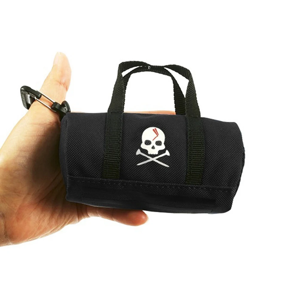 

Polyester Golf Ball Container Lightweight Golf Ball Storage Pouch with Zipper Metal Hook High-Capacity Sporting Accessories
