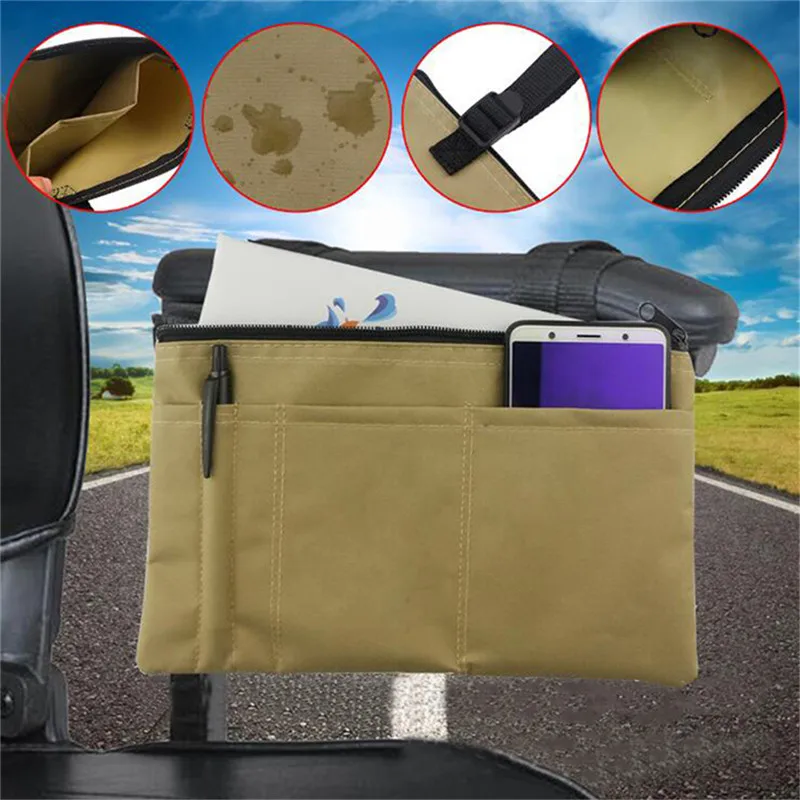 

Universal Wheelchair Scooter Scooter Side Bag Organizer Armrest Bag Multi Pocket Storage Bag Pouch
